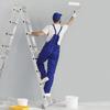 Telescopic Stainless Steel Paint Roller Set Wall Painting Tool with 3 Brush Heads for Furniture Wall Projects Enduring