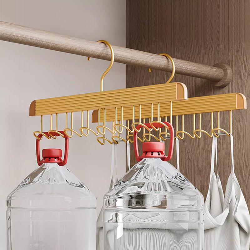 8 Hooks Bra Hanger Belts Camisole Clothes Organizer Rack Alloy Tie Hats Scarf Hangers Windproof Wardrobe Storage Space Saver