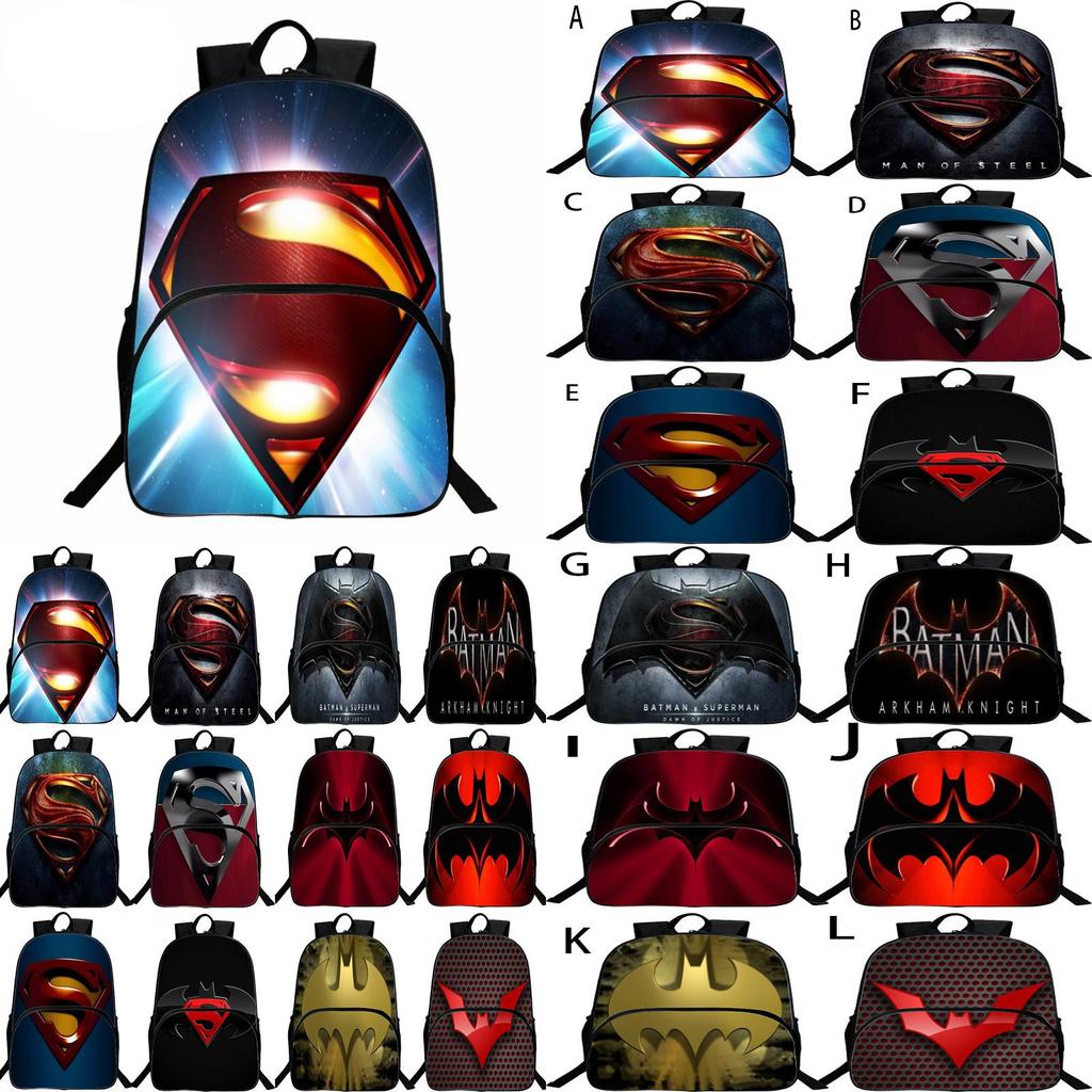 Stylish Cartoon Print Softback Fashion Super Hero Backpack For Kids