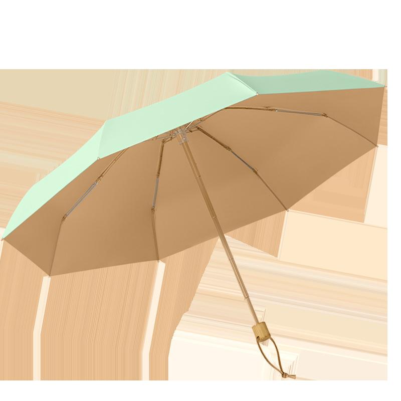 50% off eight-bone colored glue solid head handle umbrella sun umbrella sun protection UV protection silver glue parasol