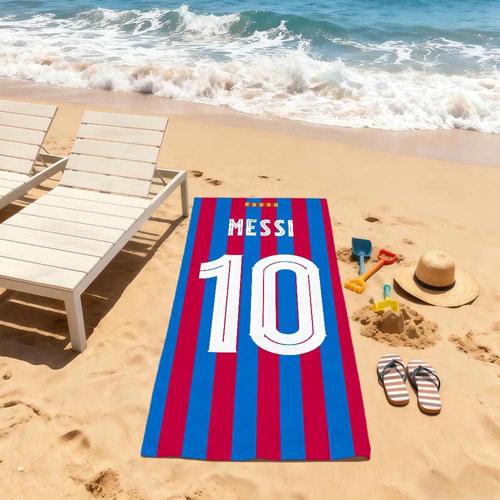 Fashion Cool Fc Art Number 10 M-M-MessiS Soft Printed Beach Towels Towel Swim Summer Holiday Vacation Bathing Pool Camp Gift