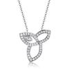 Lily Marquise 925 Silver Necklace with 5A High Carbon Diamond Clover Pendant - Elegant Light Luxury Clavicle Chain for Women