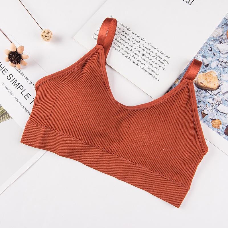 Beauty Back Bear Print Wireless Sports Camisole Bra Comfortable Breathable High Elasticity