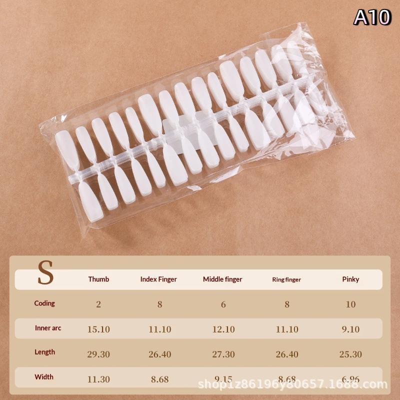 300Pcs/Bag Full Cover Press On Fake Nails Matte Ultrathin TransparentCoffin Tips Nails Extension Diy Practice Nail Tool