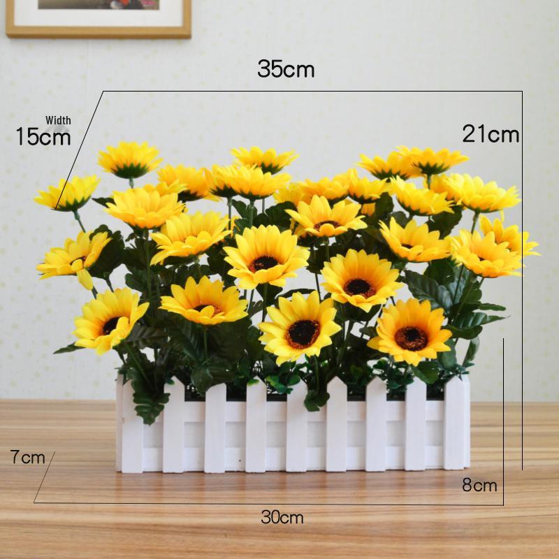 Arrangement de Pothos, Herbe Artificielle et Fleurs en Soie pour la Décoration de la Maison