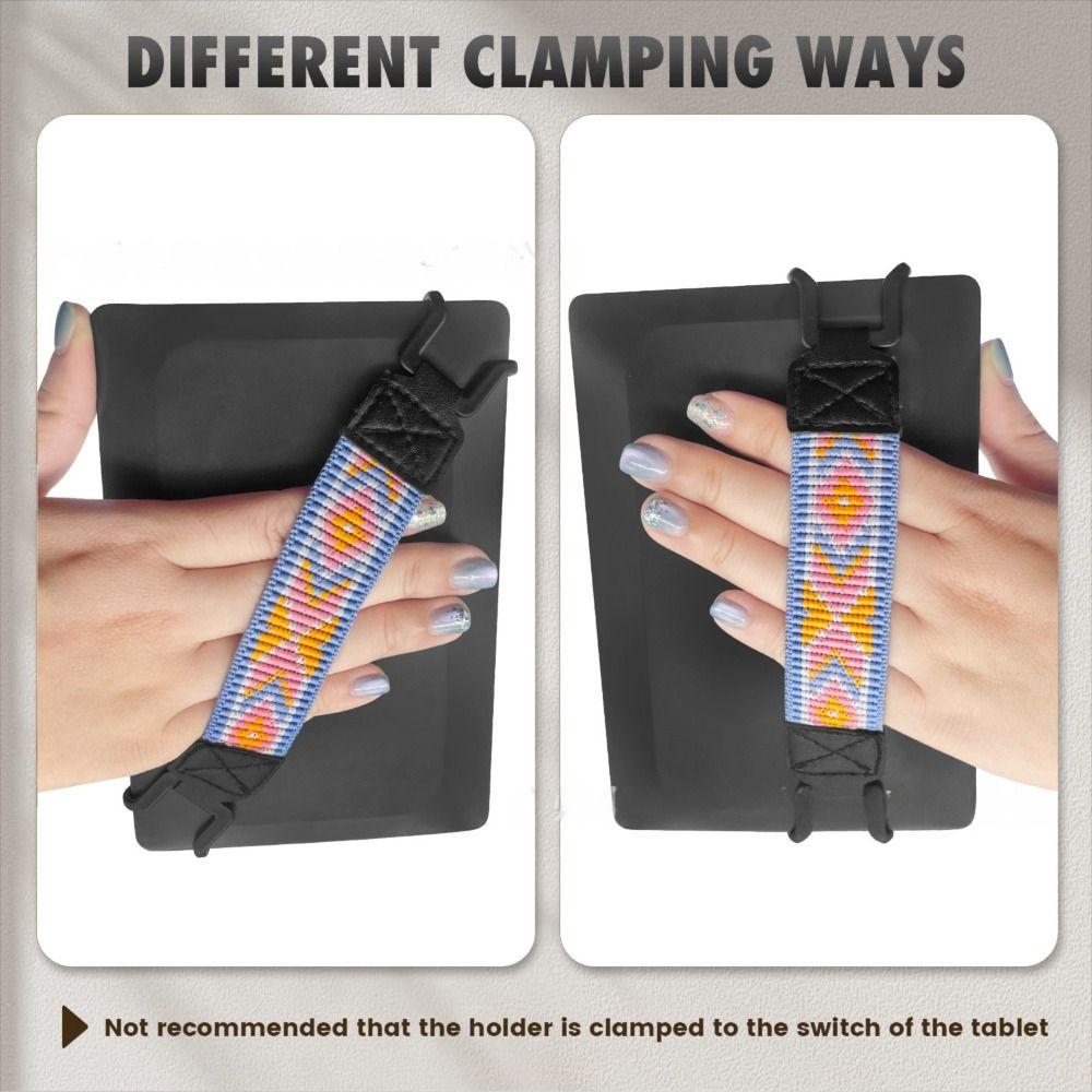 PU Leather 6-8" eReader Secure Hand Strap Versatile High Elastic Tablet Finger Grip Holder for Kindle/Kobo/Voyaga/Lenovo