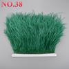 10Meters Ostrich Feathers On Ribbon On Tape 10-15Cm 4-6" Feather Trim Boa For Clothes Sewing White Fringe Dress Skirt Decor Diy