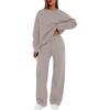 Women's Fashion Sports Casual Round Neck Sweatshirt Pants Set