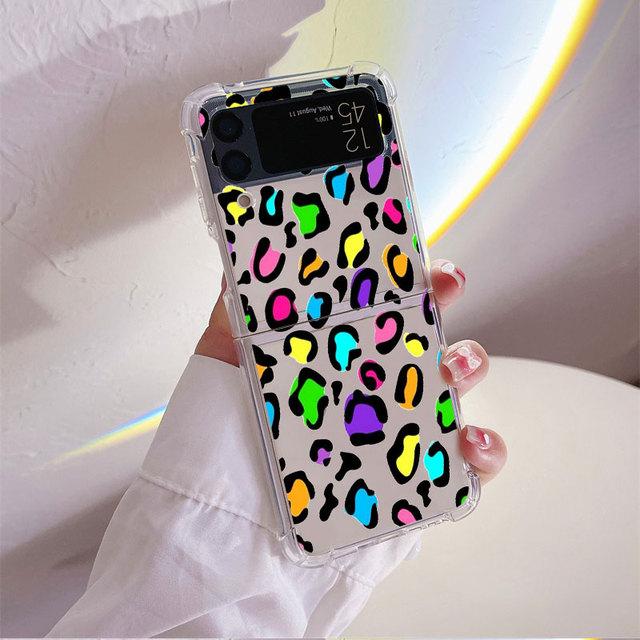 

Чехол для телефона с подушкой безопасности для Samsung Galaxy Zflip3 Z Flip 4 5g Z Flip 3 Zflip Flip3 Flip4 ТПУ Мягкий чехол Модный сексуальный леопардовый узор Samsung Z Flip3 5G