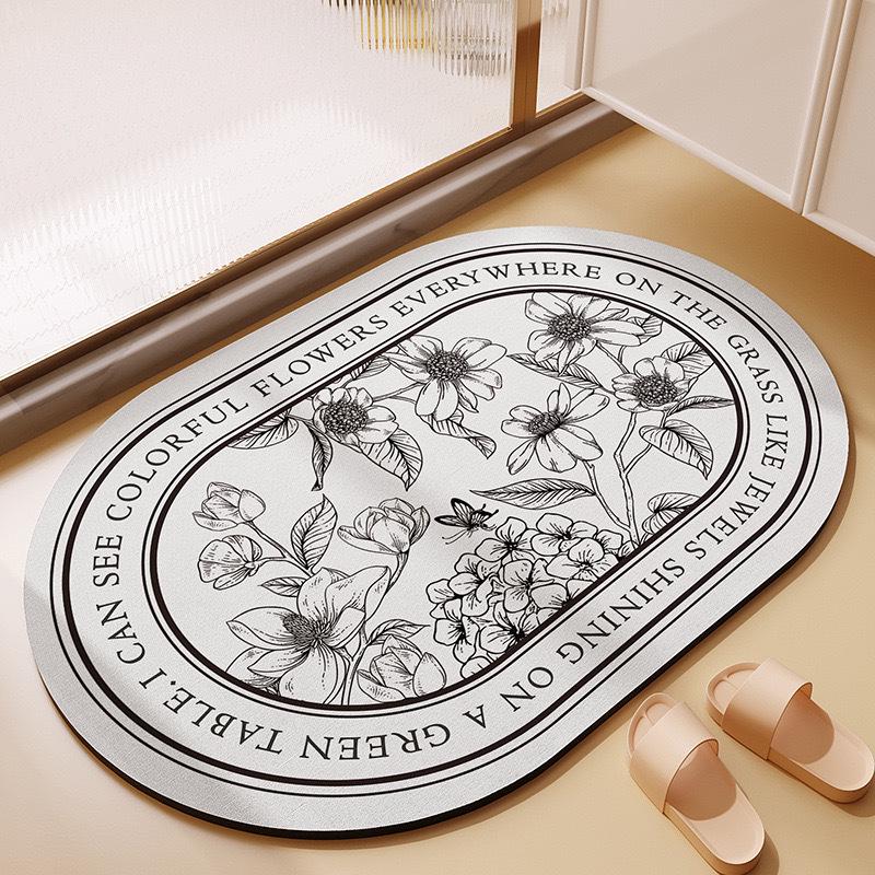 Diatomaceous Earth Non-Slip Bathroom Mat – Water Absorbent & Quick-Drying