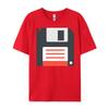 Floppy Computer Disk Herrenkleidung Luxus T-Shirt Street Schwarzes T-Shirt Herren T-Shirts Übergroß Buchstabe