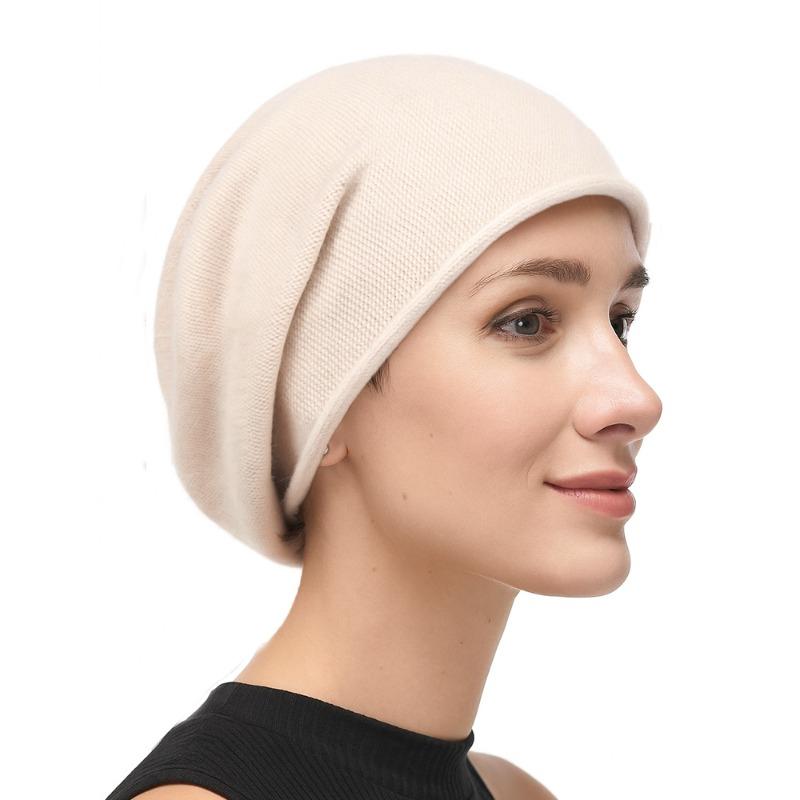 Beanie Hat Slouchy Flipped Soft Knitted Cap Warm Outdoor Hiking Winter Hat Casual Bonnet Hat Fashion Lightweight Comfortable