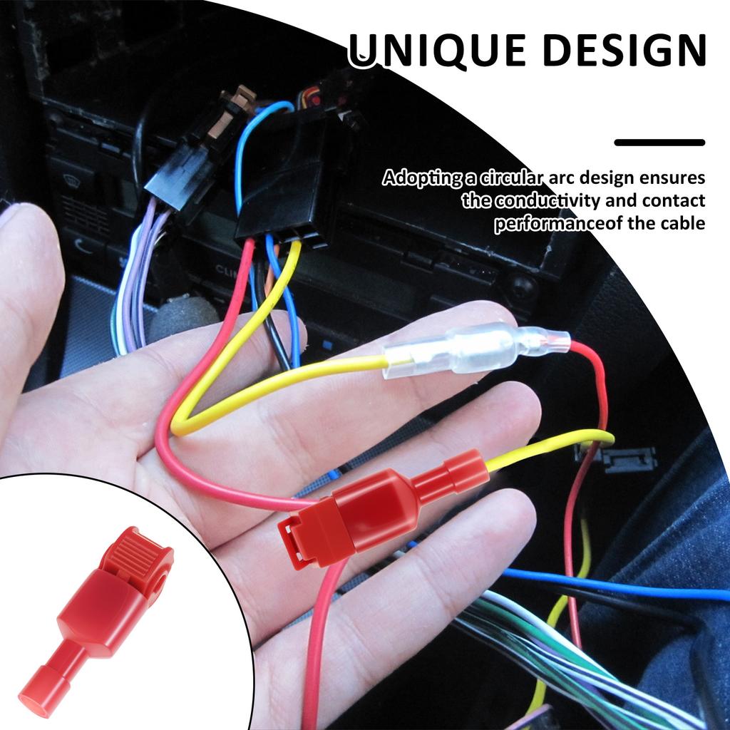 480PCS T-Tap Wire Connectors Self-Stripping Quick Splice Electrical Wire Terminals Insulated Male Quick Disconnect Spade Termina