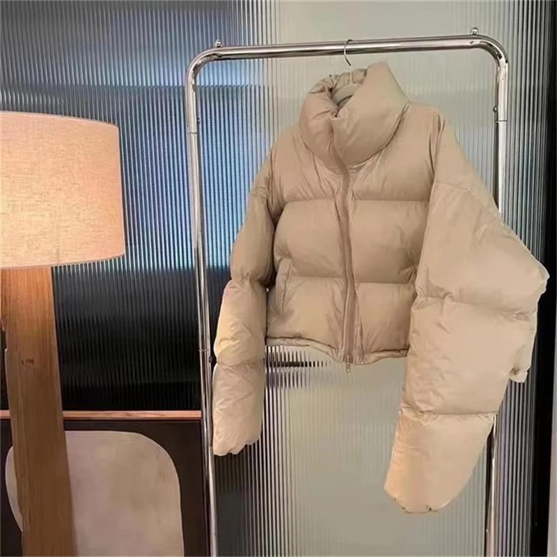 Parka Invernali da Donna Streetwear Spesso All-Match Giacca in Piuma da Donna Comodo Semplice Corto Caldo Cappotto