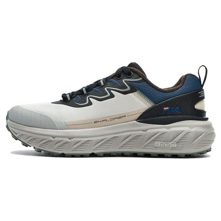 

FILA Fabric Abrasion Resistant Low top Running Shoes Men s Gray Blue A12M341218FSC 41
