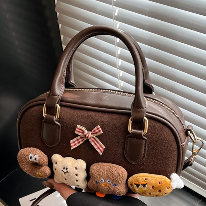 High-end, Stylish Checkered Bag, Fashionable Crossbody Bag, Hand-held Bowling Bag