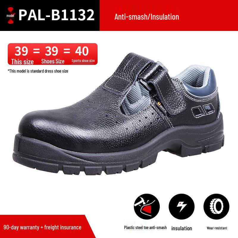 U-work PAL-B1132 Safety Sandals - Breathable, Anti-Smash, 6KV Insulated Labor Protection Shoes.