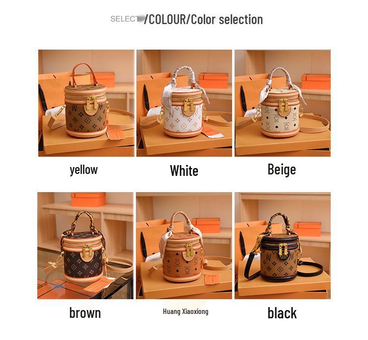 New 2025 Retro Printed Bucket Bag - Trendy, High-End Fashion Shoulder Handbag for Women