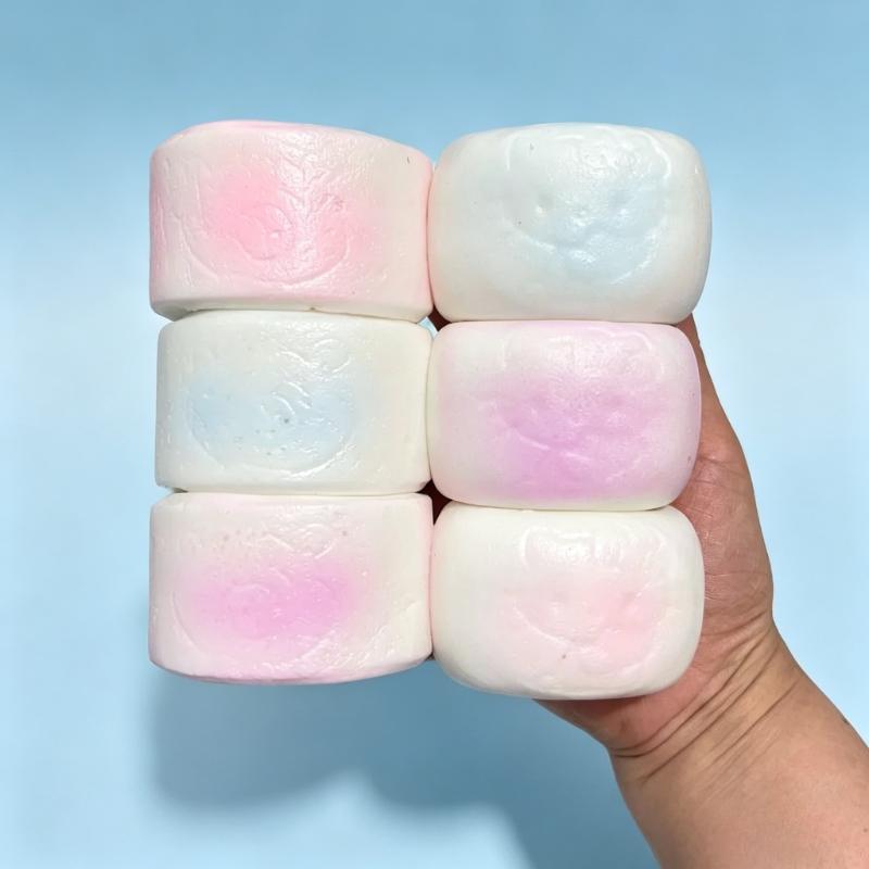 Squishy Simulated Steamed Bun Squeeze Toy Slow Rising Sensory Fidget Stress Relief Anti-Anxiety for ADHD Autism Kids Adults Gift
