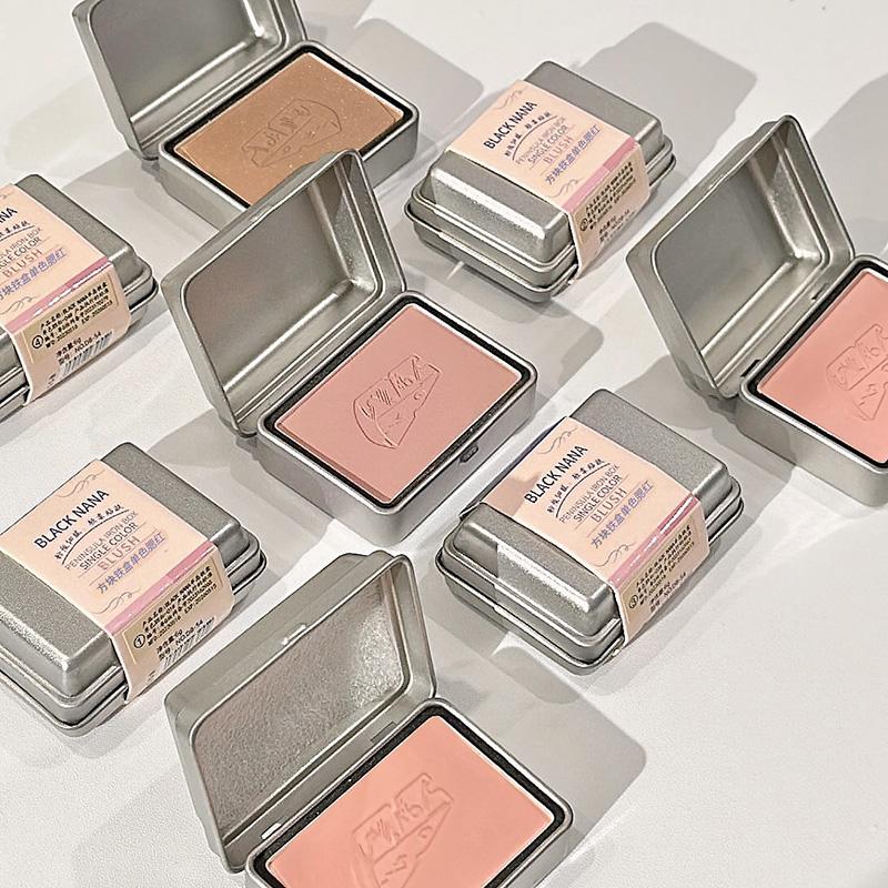 Iron Box Blush 4 Colors Rose Cheek Blusher Powder Matte Rouge Contour Palette Natural Face Makeup