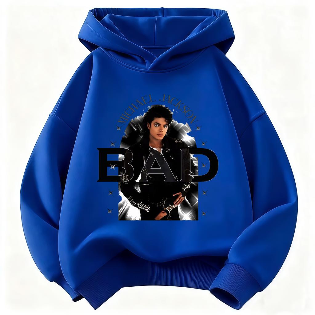 Felpa con Stampa Cool di Michael Jackson Calda Felpa con Cappuccio per Bambini e Bambine (Top Grafico Icona Pop Retrò Autunno/Inverno 2026