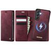 For Samsung Galaxy S25+/Galaxy S24+ Case CASEME C49 Compatible with MagSafe RFID Blocking Detachable Wallet Leather Phone Cover