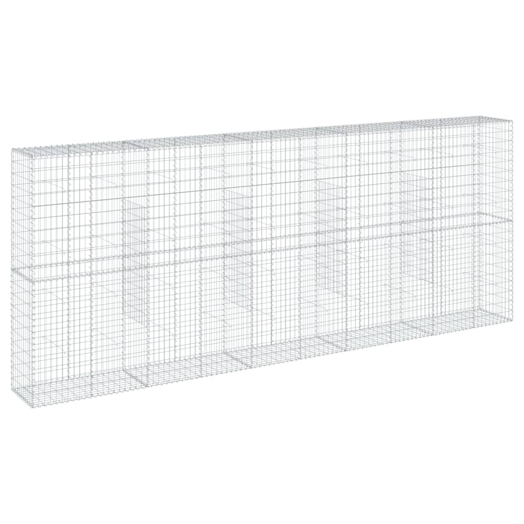 Vidaxl Gabion Basket with Lid, 500X50X200 Cm, Galvanized Iron