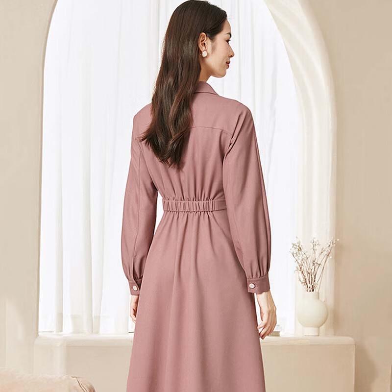 JESSIE Elegant Lapel Shirt Dress