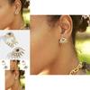 Trendy European American Alloy Eye Earrings Geometric Design For Women Fashion
