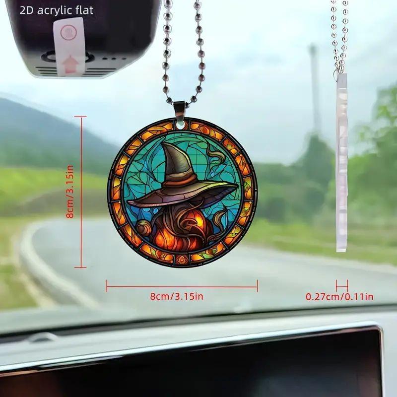 

Retro Acrylic Captivating Round Frame Car Charm For Enhanced Aesthetics Vehicle