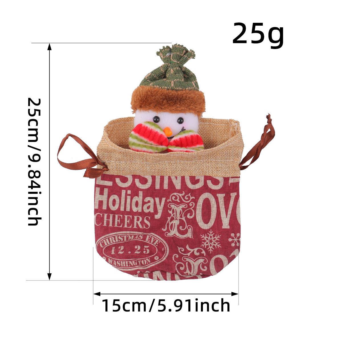 Christmas Kids  Knitted Wool Drawstring Gift & Candy Bag