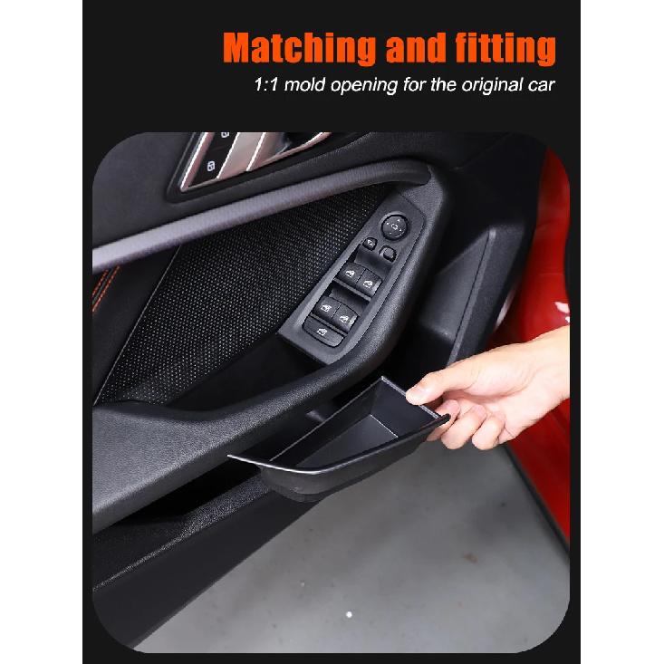 For BMW 1 2 Series F40 F44 2020+ ABS Car Front and Rear Door Inner Handle Armrest Storage Box Mobile Phone Tray Car Accessories