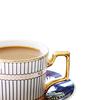 Coffee cup and plate set, English afternoon tea set, bone china cup, plate, spoon set, ceramic light luxury  ceramic mug