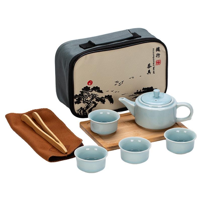 

Ge kiln opening film travel kung fu ceramic tea set home office business opening meeting companion small gifts
