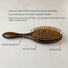 Hand-Carved Sandalwood Air Cushion Comb With Bamboo Bristles Wooden Hair Styling Comb Oval Scalp Massage Brush Comb
