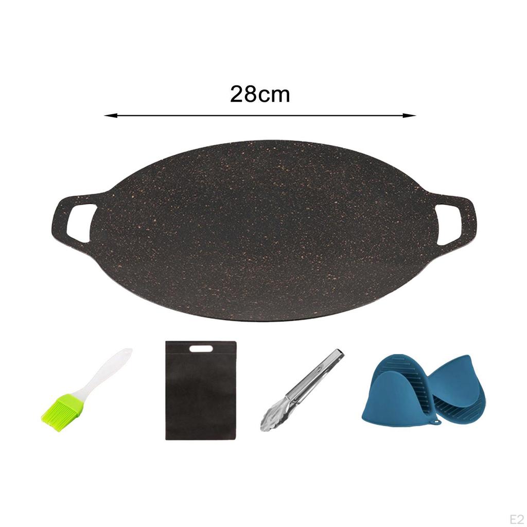 Cooking Pans Griddle Pan Roasting Lightweight Frying Barbecue Plate Grilling for Outdoor