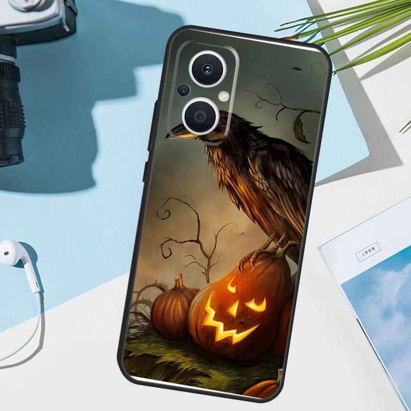 The Raven Halloween Cover For OPPO Reno 12F 11F 13F 14F 8T 7 8 Lite 10 11 12 13 14 OPPO Find X9 X8 X6 X5 Pro Case