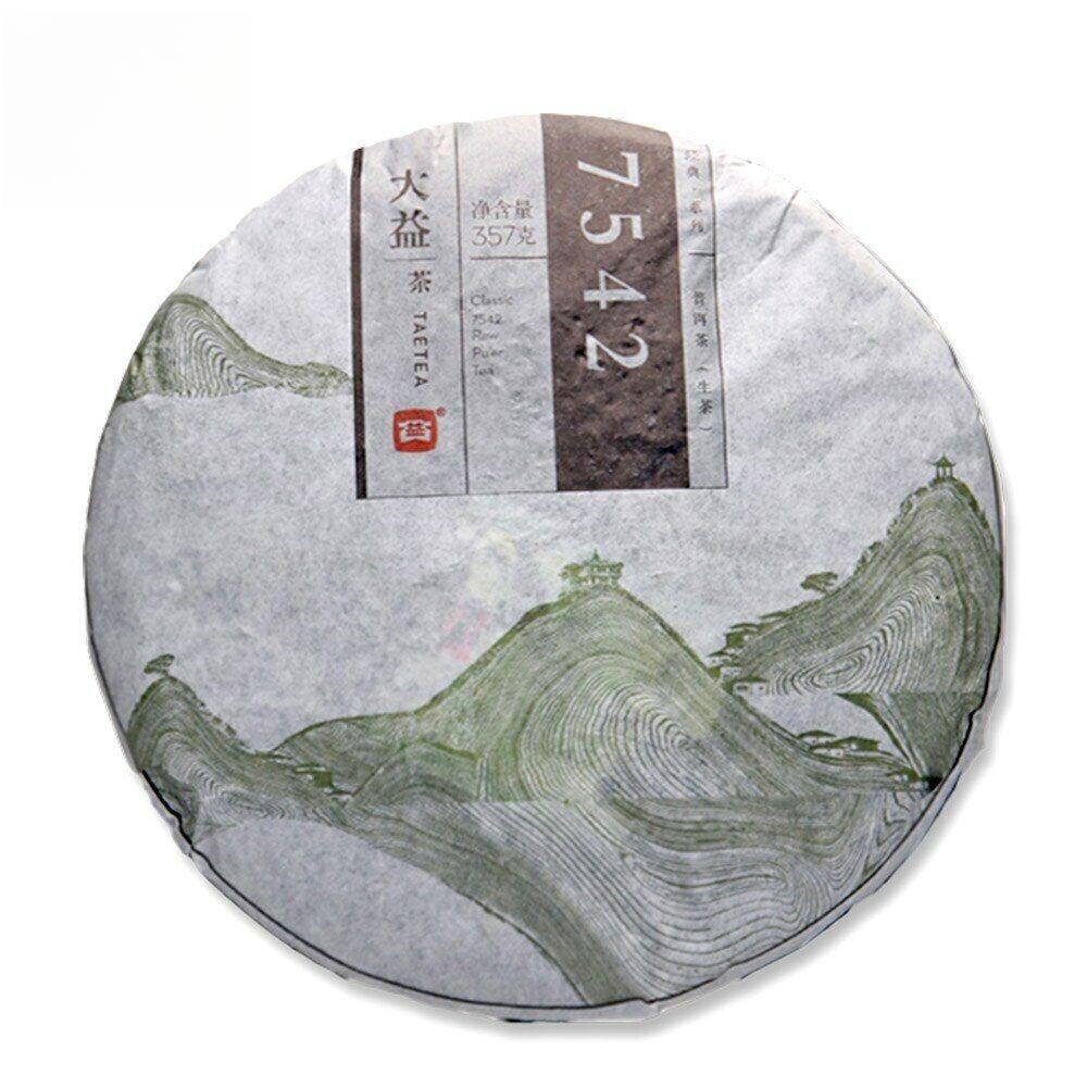 2014 TAETEA 7542 Sheng Puerh Dayi 1401 Batch Raw Pu er Menghai Teekuchen 357g