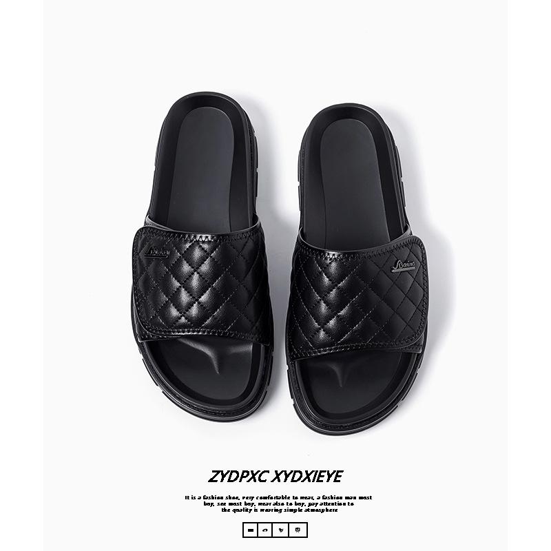 

Интернет знаменитости популярные тапочки черная верхняя одежда одно слово нескользящая уличная пляжная обувь домашняя мужская 2025 прямые продажи 4891-B 38 чёрный