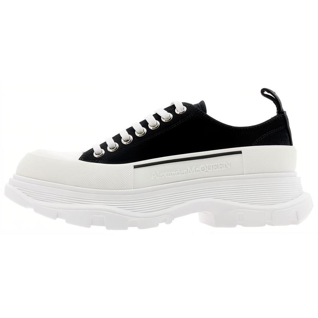 Alexander Mcqueen Tread Slick Combat Boots Women's Black White 611705W4L321070