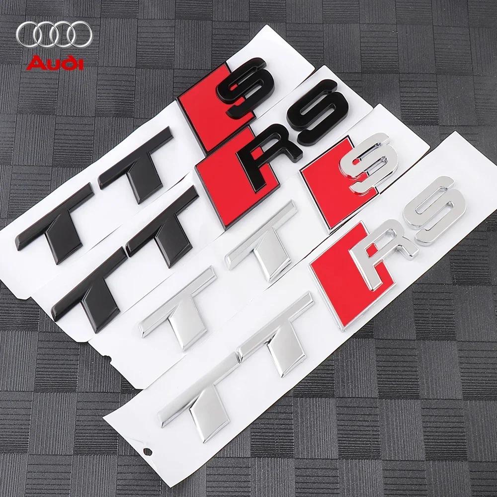 Car ABS TTS TTRS Emblem Body Rear Trunk Badge Sticker Decoration Accessories for A S A3 A4 B8 8P 8V B6 A5 A6 C7 Q5 B9 B7 C6 R