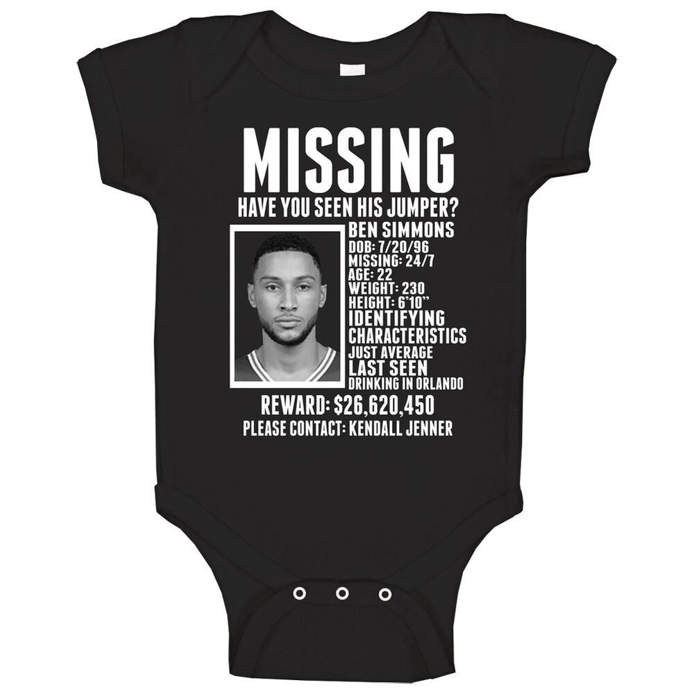 

Бен Симмонс Пропал Вы Видели Его Майку Смешной Фанатик Баскетбола из Филадельфии Б XL