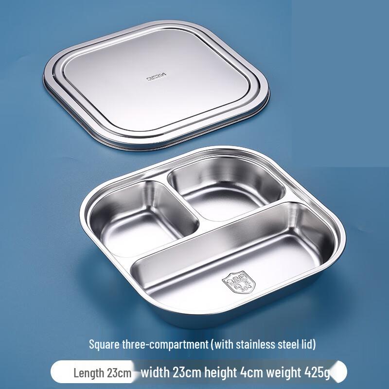 MOLUONA 304 Stainless Steel Divided Lunch Box