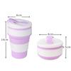 350 ml/500 ml Silikon-Klappbecher, zusammenklappbarer Becher mit Deckel, für Kaffee, Reisen im Freien, tragbare Wassertrinkbecher, Teetassen
