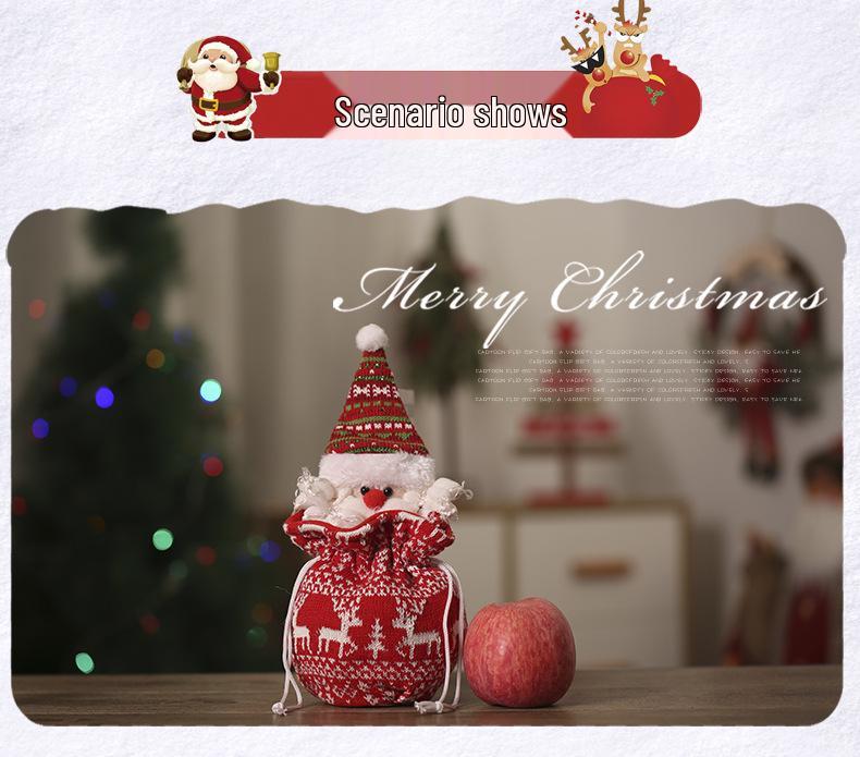 Creative Christmas Eve Apple Gift Bag with Candy Packaging