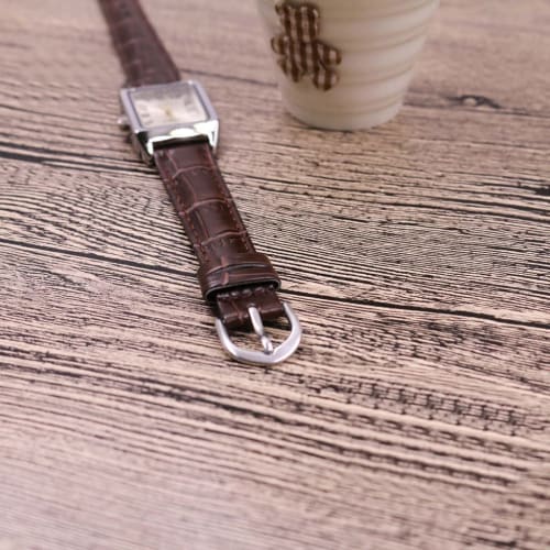 Casio LTP-V007L-9B Women's Rectangular Leather Strap Roman Gold Dial Dress Watch, Gold, Quartz Movement.