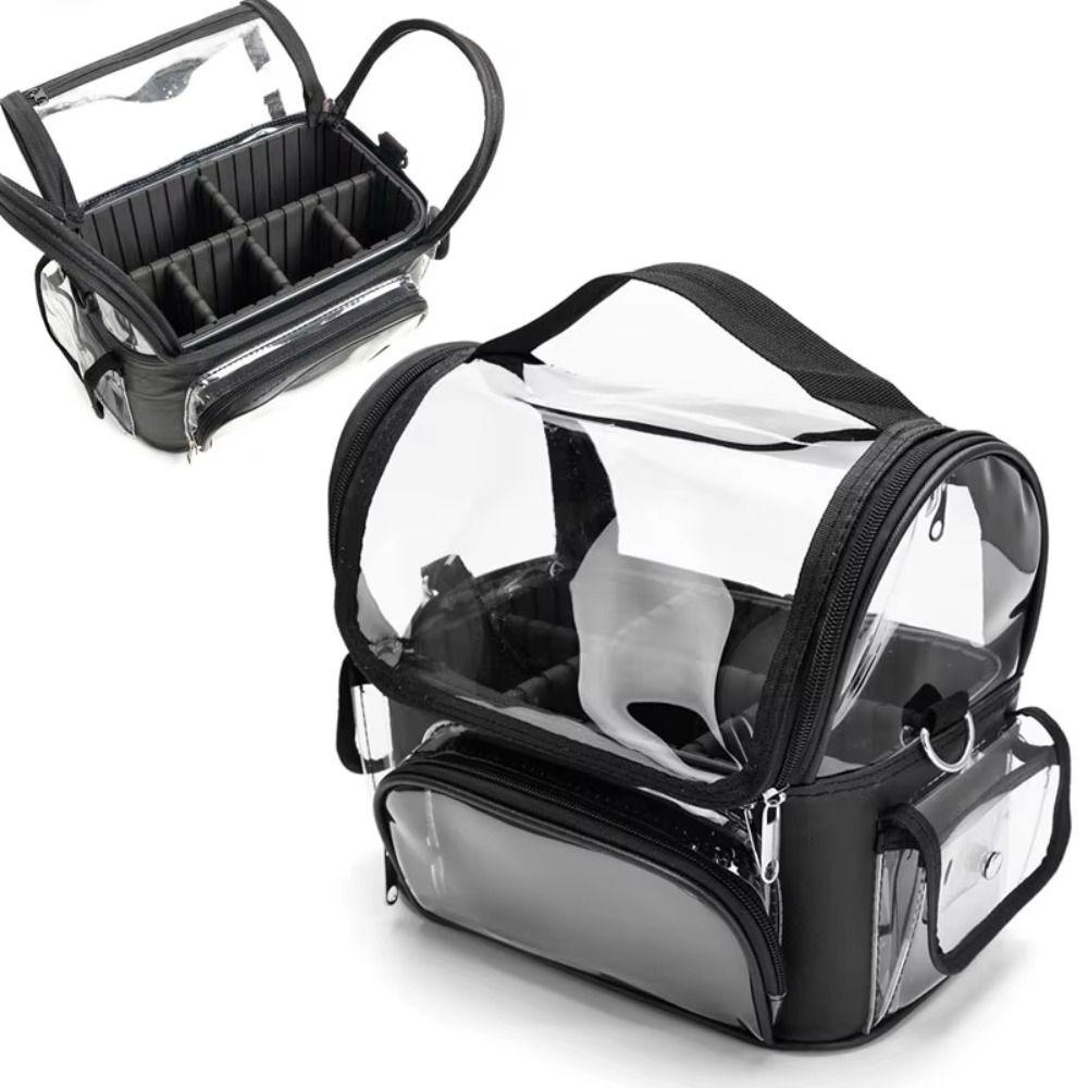Adjustable Strap Portable Cosmetic Bag Clear Makeup Tools Organizer  Skincare