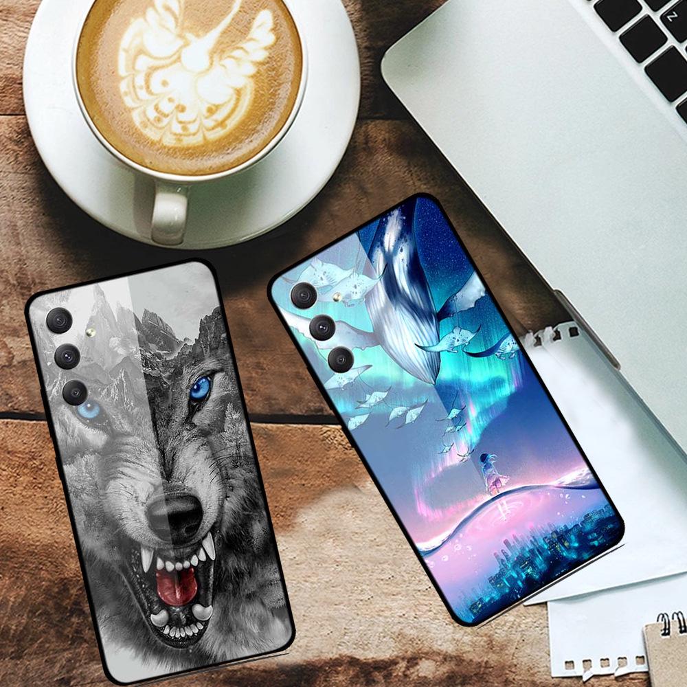 Samsung A35 5G Tempered Glass Phone Case - Personalized Colorful Design