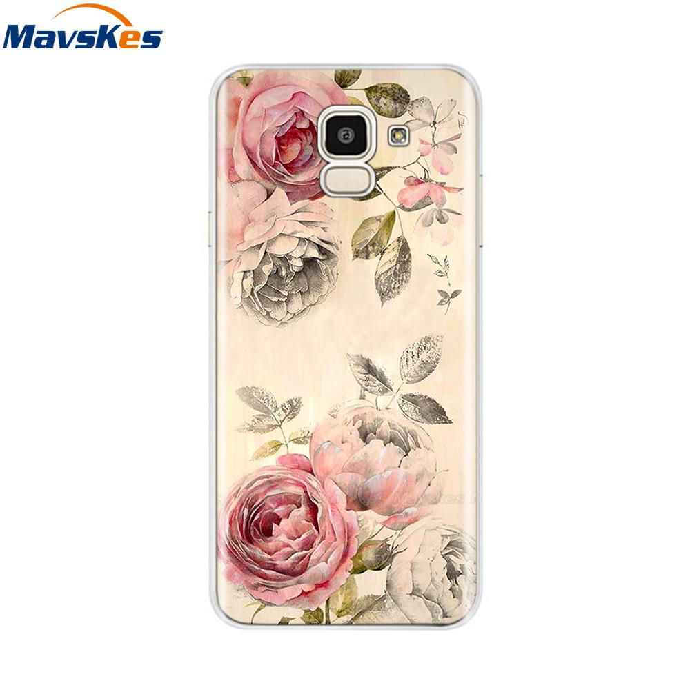 For Samsung Galaxy J6 2018 Case Soft TPU Silicone Back Cover sFor Coque Fundas Samsung J6 2018 J6 Plus 2018 Soft Phone Cases