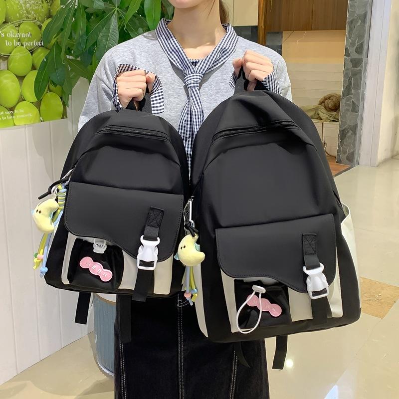 Schoolbag candy color size schoolbag cute soft girl middle school student backpack female large capacity sweet Mori casual backpack